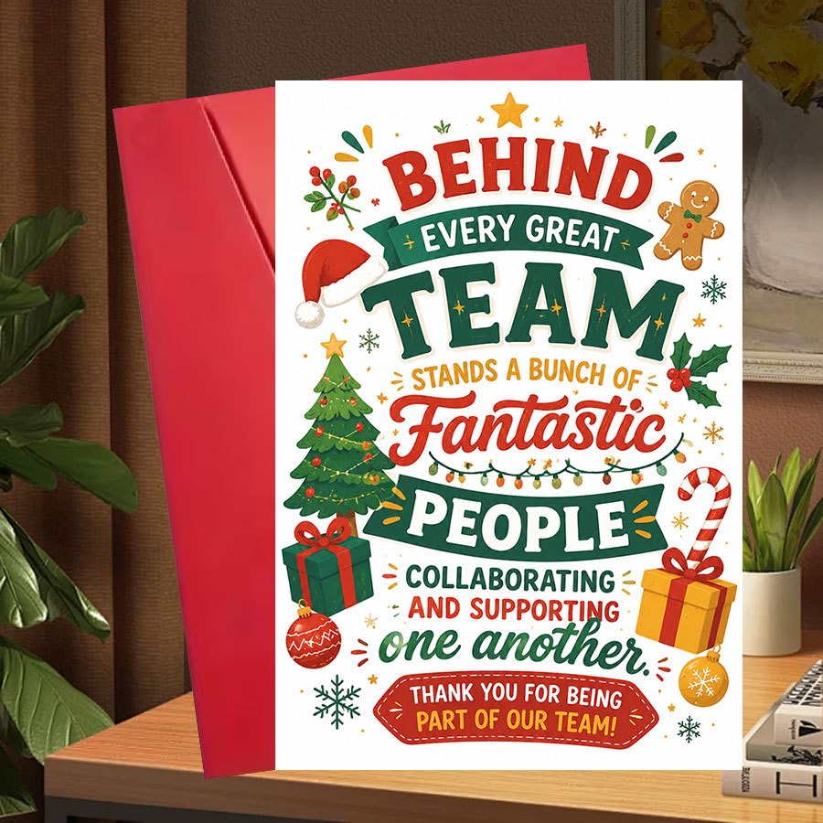 TEMU 1pc Équipe de Noël - Cadeau d'appréciation pour les collègues et les employés, idéal pour les célébrations