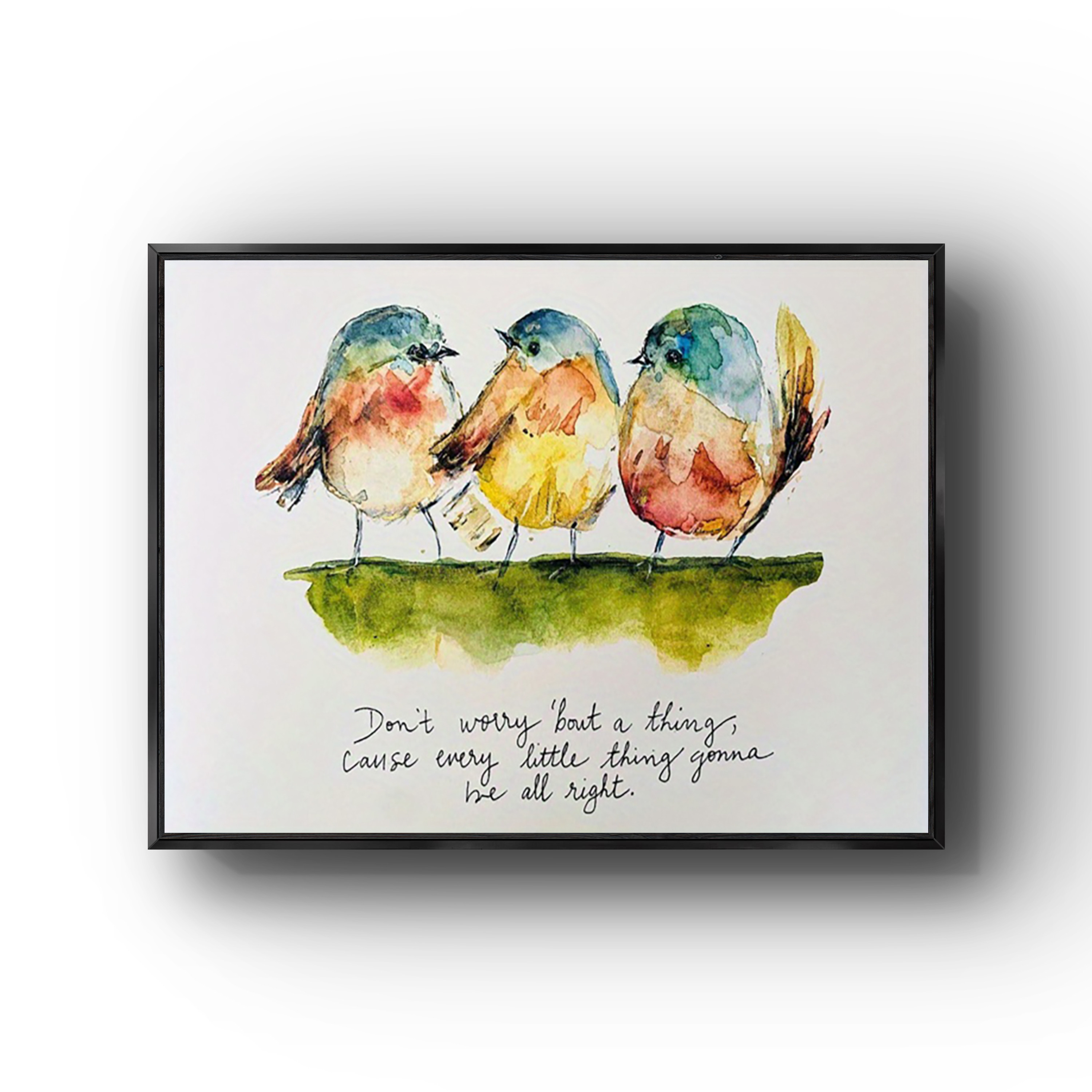 

Room Decor Watercolor Bird Wall Art Print With Inspirational Quotes - Canvas Poster Featuring The Lyrics " Gonna Be ", Artwork Of , Suitable For Home And Bedroom Decor, 12inx16in, 1pc