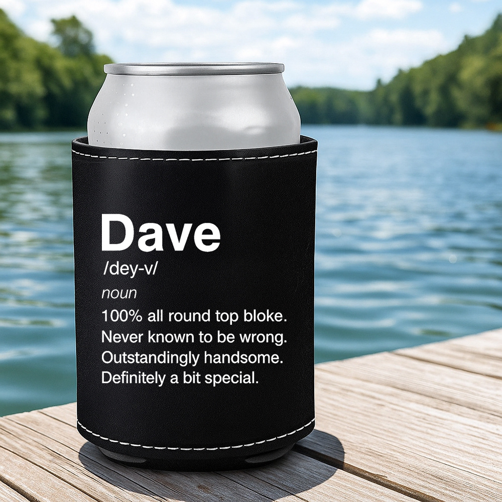 TEMU Faux Leather Sleeves Funny Beer Cozy For Cans: With A Hilarious Definition - Ideal Retirement Gifts For Men, Great Fathers Day Gifts, And Gifts.