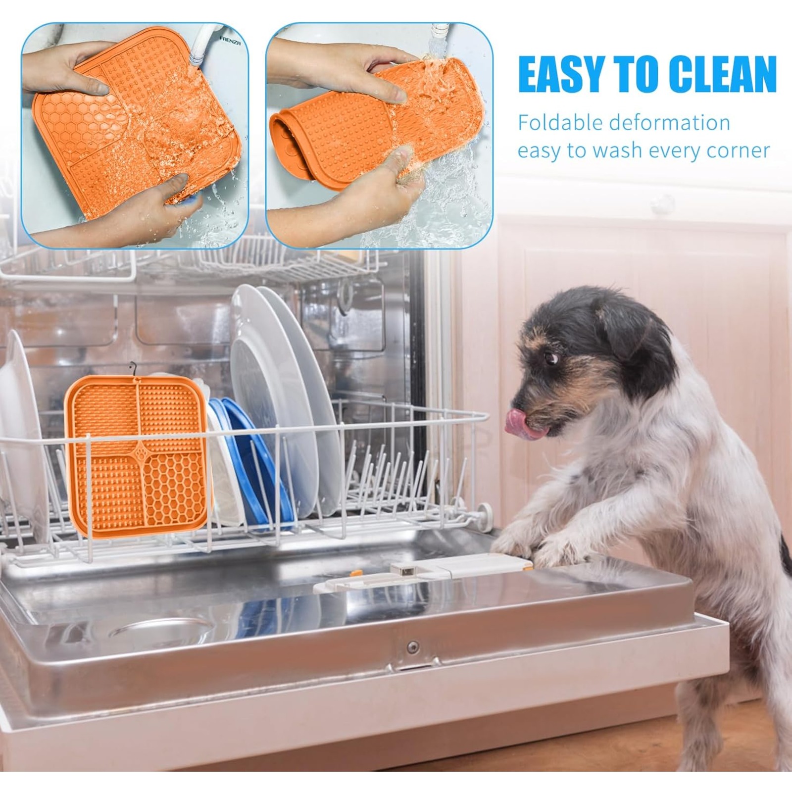 Dog Lick Mat with Suction Cups for Anxiety Relief