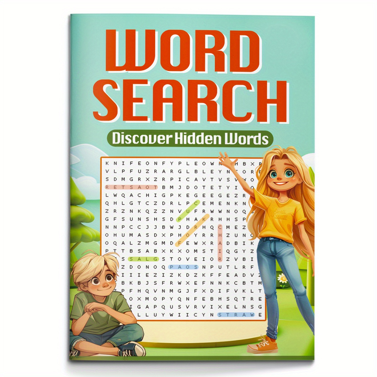Word Search Puzzle Book for Kids | Discover Hidden Words & Boost Spelling Skills - Fun Brain Game