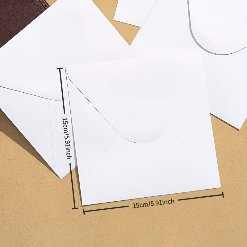 TEMU 30/6-pack 15.0x15.0cm Square Envelope Set, Suitable For Wedding Invitations, Anniversary Cards, Birthday Greeting Cards, Christmas And Halloween