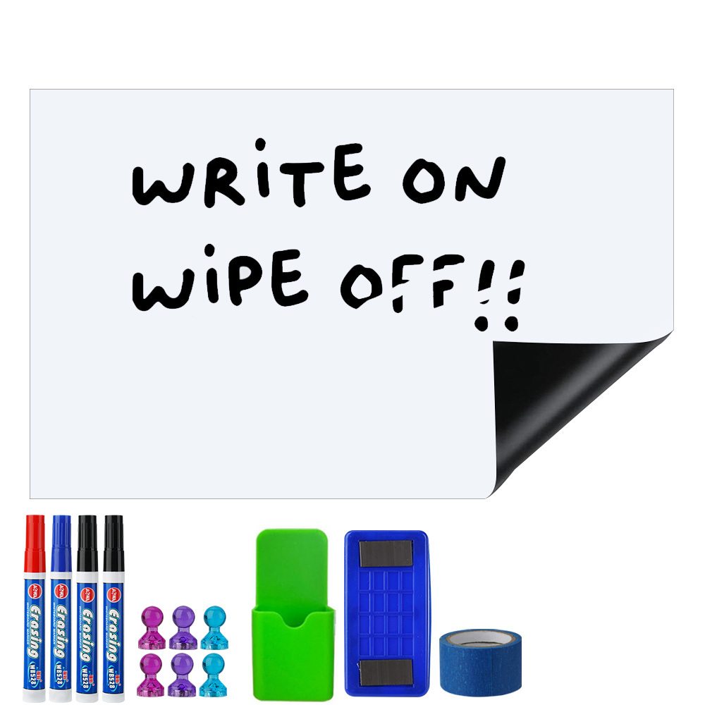 Image of Whiteboard Blackboard 50x100cm Erasable Whiteboard Film Suitable For Schools And Offices Ideal For Home Or Meeting Room Use