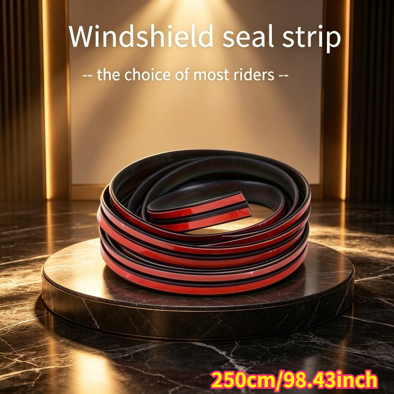 TEMU 98.43inch T-shaped Waterproof Rubber Strip Tape, Durable Abs Automotive Waterproof Sealant, Suitable For Sunroofs And Rear Windshields,