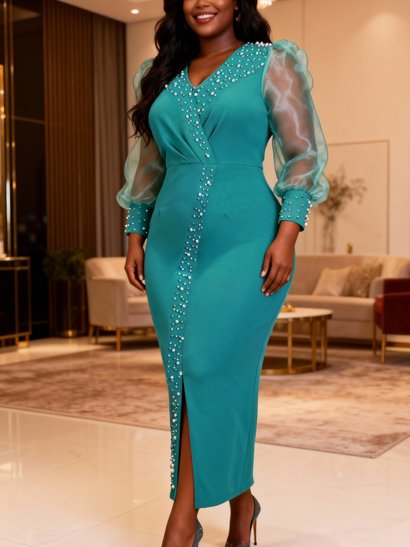 turquoise dresses for women sold on Temu United States