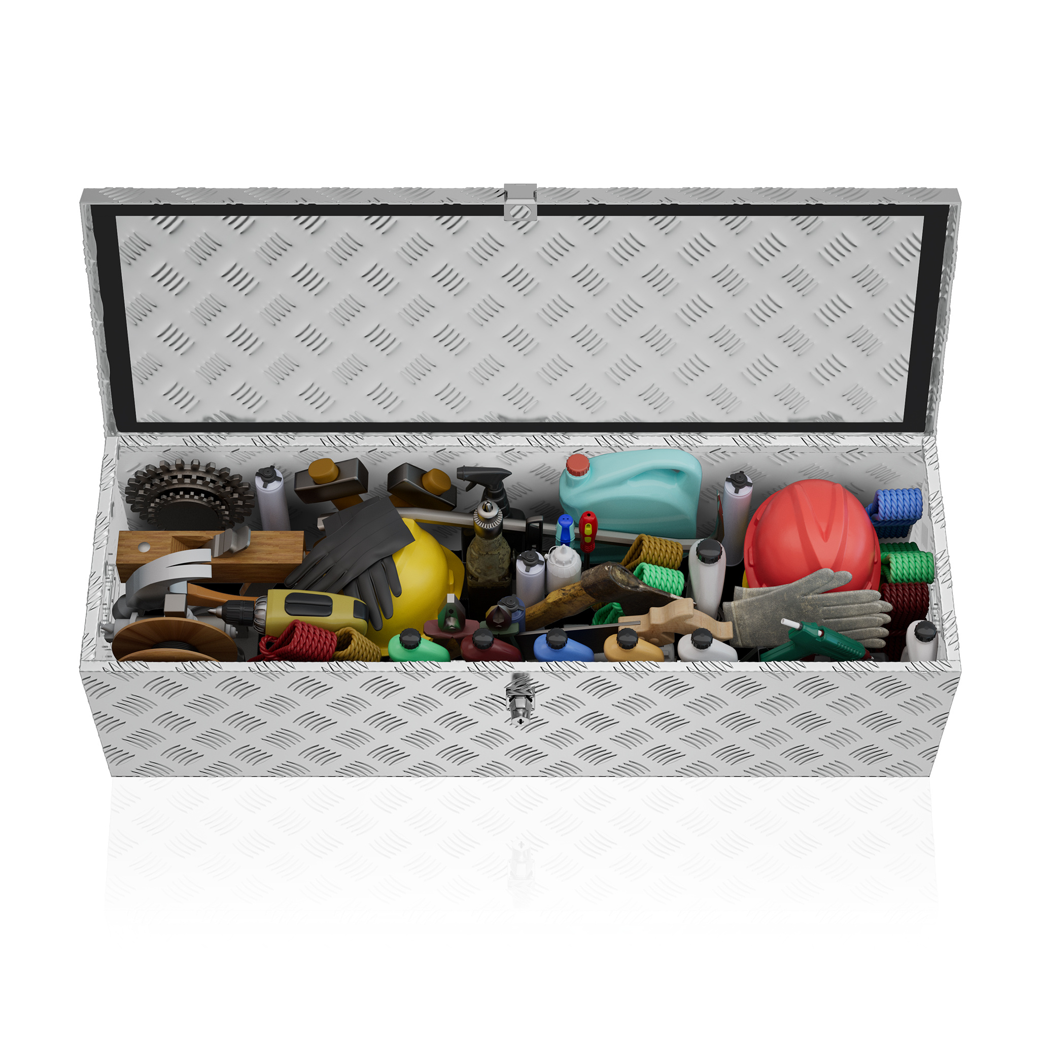 TEMU Tool Box Storage Box Aluminum Case Transport Box, Box For Car Trailer Truck Commercial Vehicles Storage Box Tool Box Belt Box Aluminum Box
