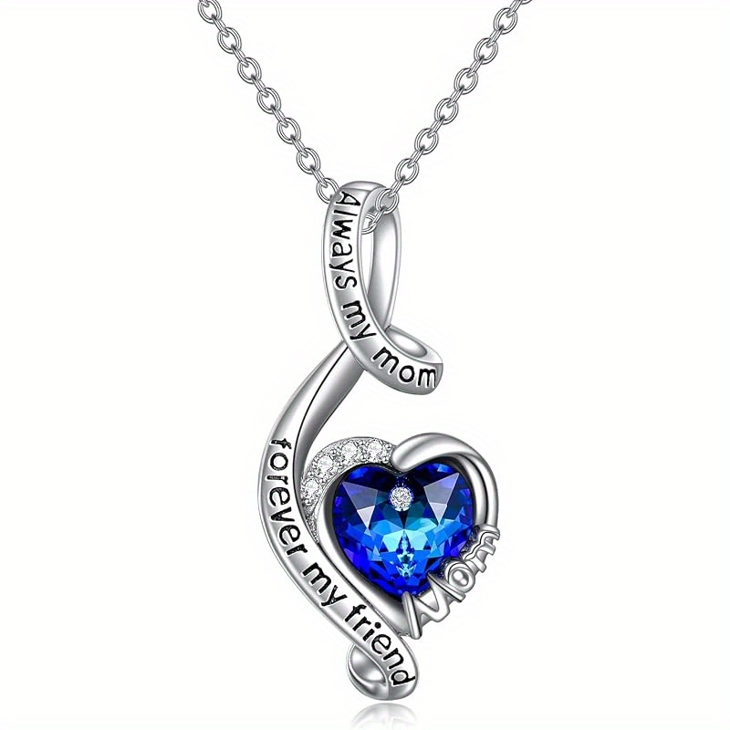 Image of Mother Daughter Necklace 925 Sterling Silver Necklace Birthday Day Jewelry Gifts For Mom