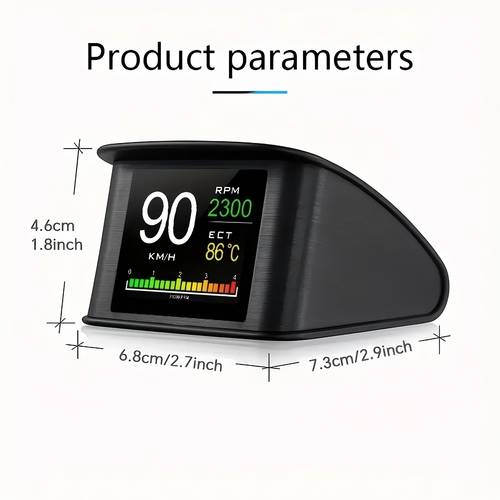 obd ii hud large 2 2 inch wide angle 90 car dash computer with real time speedometer trip odometer vehicle power from obd port no external wiring for driving safety
