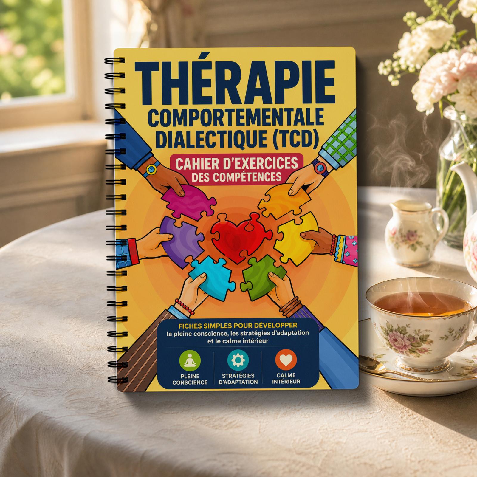 TEMU Cahier de relaxation DBT en français pour adultes : Journal de en français avec de l', vérifications quotidiennes et planificateur d' - Agenda