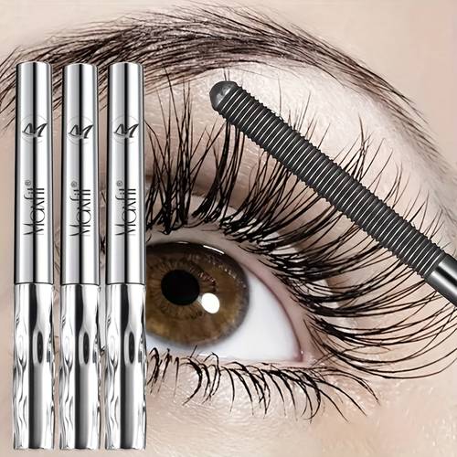 3 pack waterproof eyelash mascara 24 hour volumizing and lengthening formula plant based squalane suitable for sensitive eyes claw shaped brush head