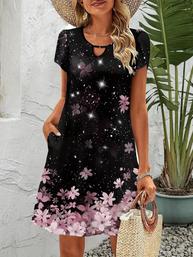 womens casual a line dress pockets summer beach floral - Temu womens casual a line dress pockets summer beach floral - Temu