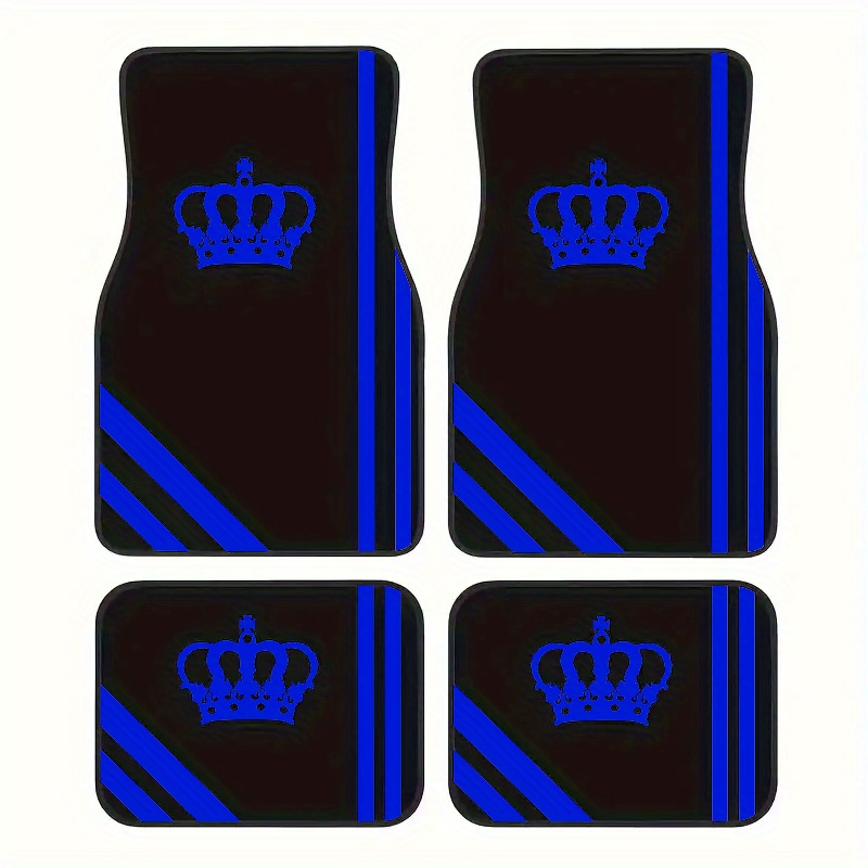 4pcs Minimalist Printed Car Foot Mats, Universal All- Interior Car Additions – Floor Mats Fit Sedan, Truck, Suv