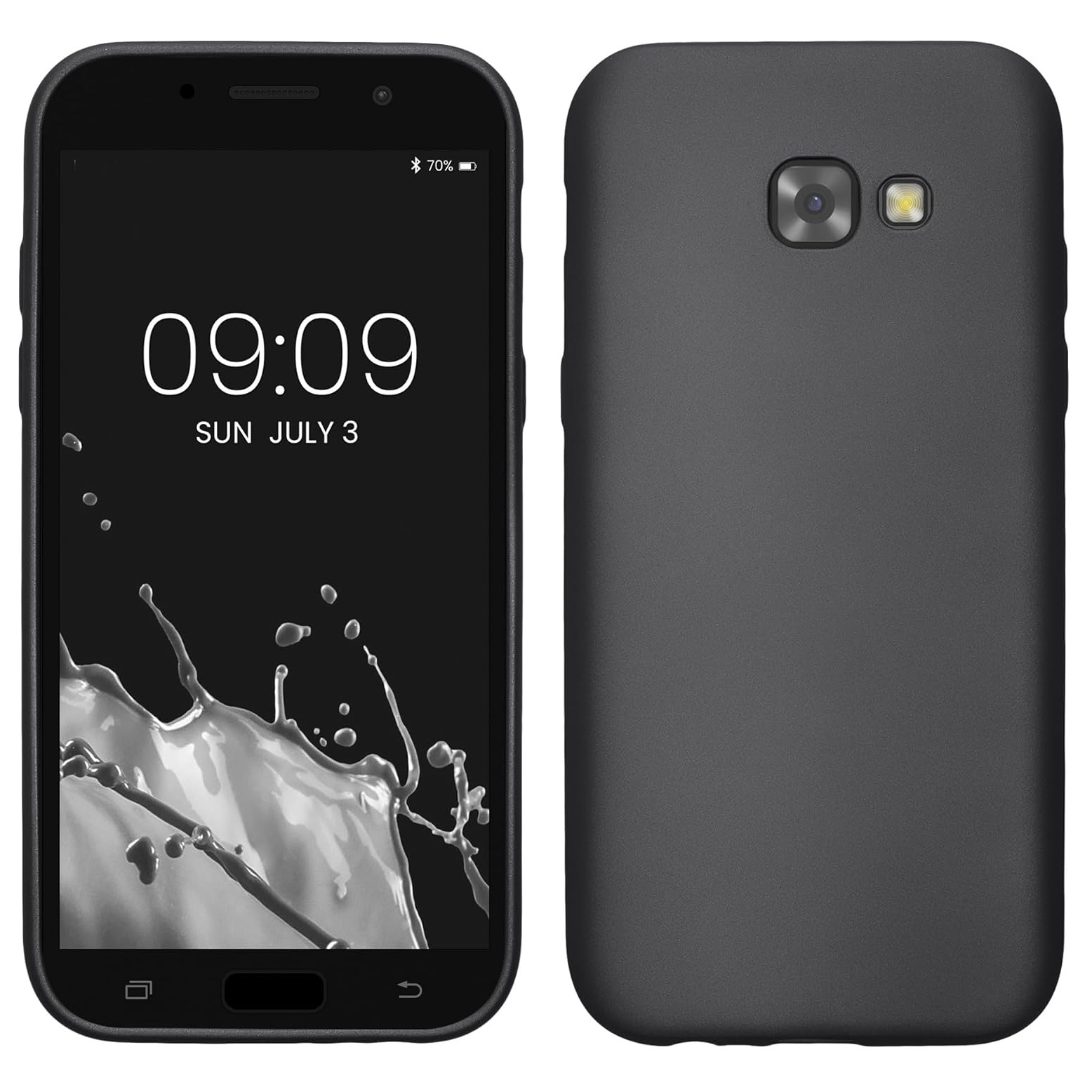 TEMU Phone Case - Slim And Flexible Black Matte Silicone Protective Case Cover For The For For Galaxy A5 (2017)