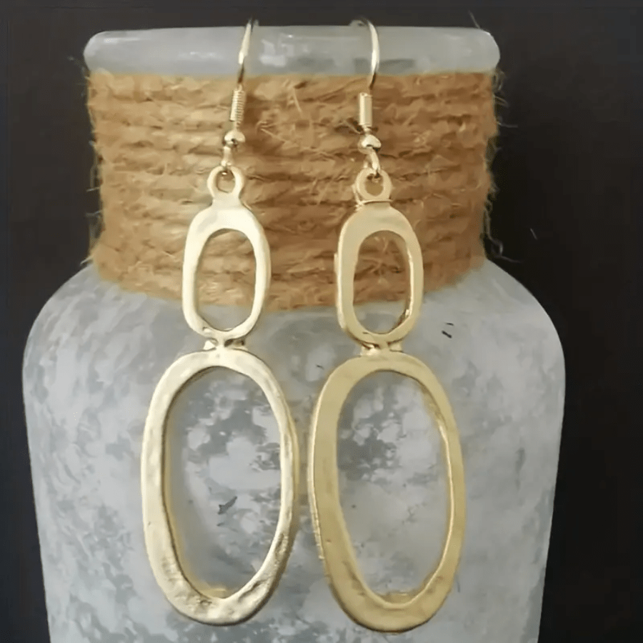 TEMU 1 Pair Of Simple And Classic Earrings, Luxurious And Fashionable Jewelry Plated With, Symbolizing And Beauty, Suitable For Parties, Banquets,
