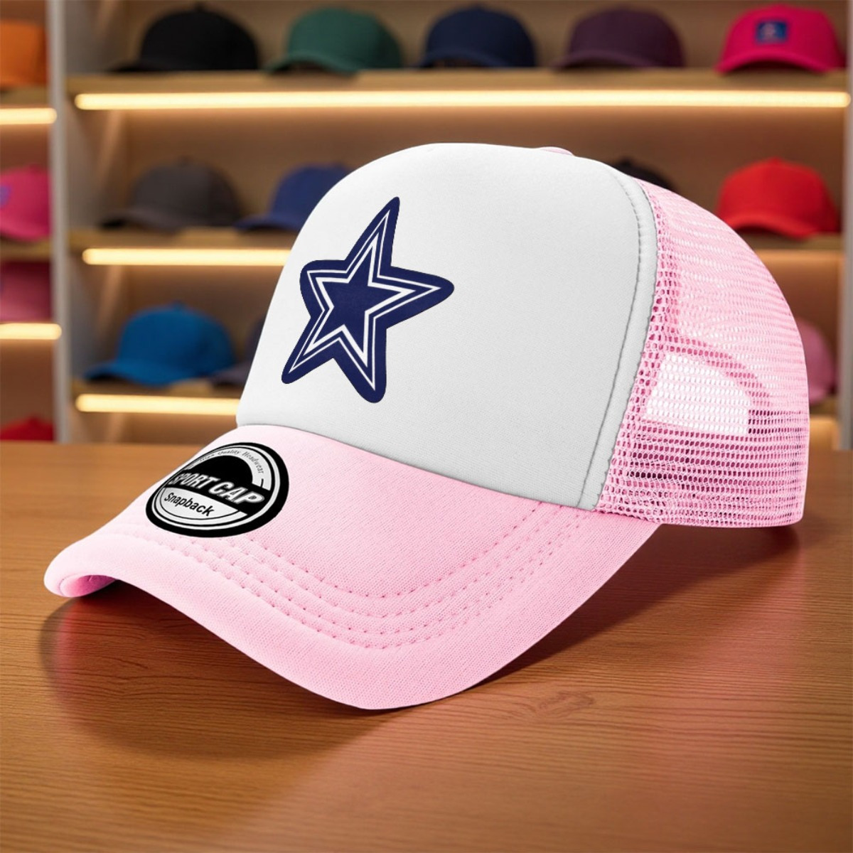 TEMU 1pc Dallas Print Vintage Baseball Trucker Hat - , Lightweight & Breathable, Wear For Golf, Fishing, Outdoor Activities - Machine Washable, Black