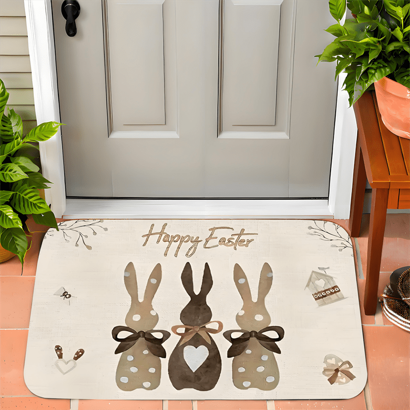 TEMU 1pc Of Welcome Doormat, Suitable For Kitchen And Laundry - A Perfect Easter Gift