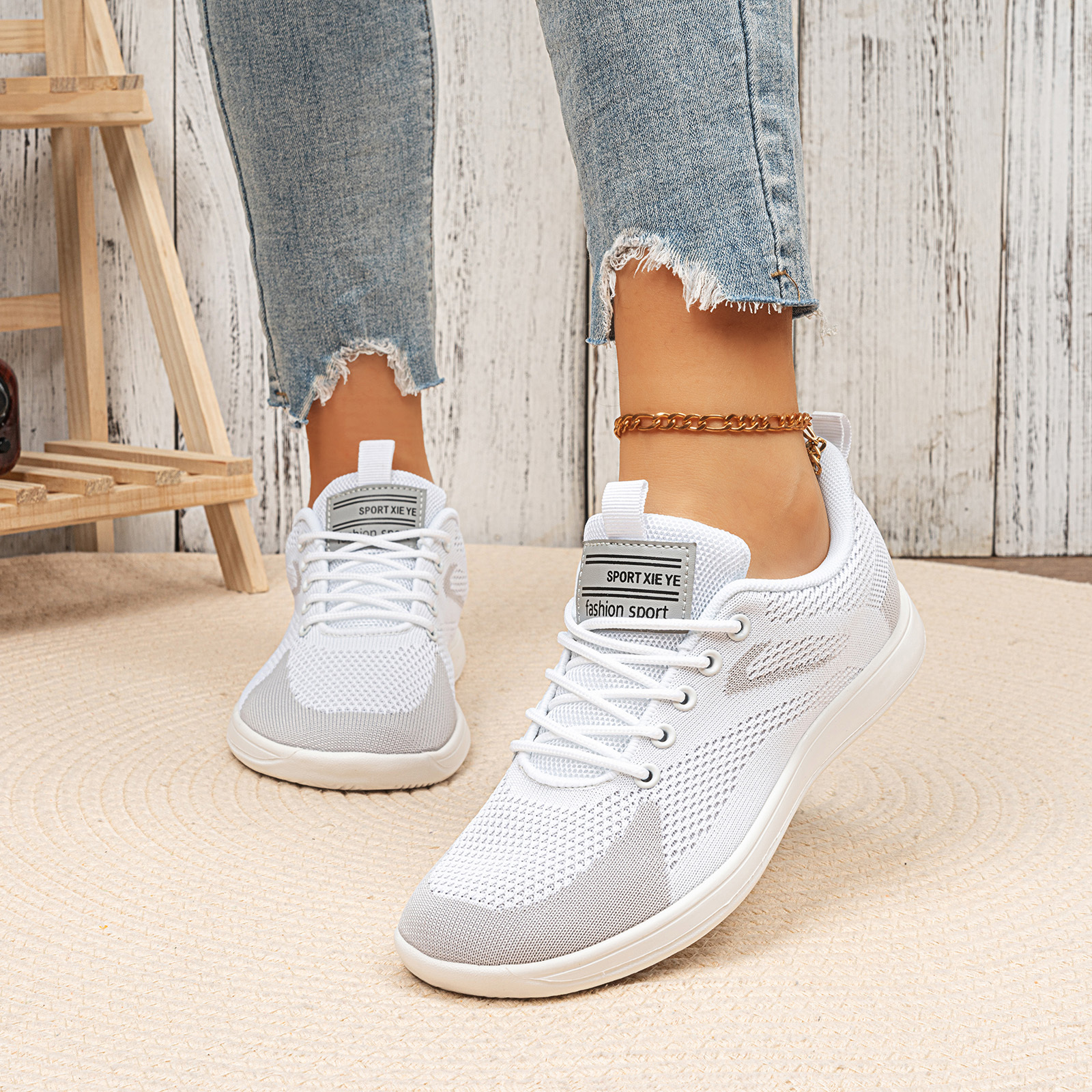 Sosenfer Wide Head Barefoot Shoes Women's Cross Training Casual Flat Sole 0 Drop Sneakers Outdoor Sports -resistant Non-slip Skateboarding Large Size Walk Camp Boot, Women Shoes