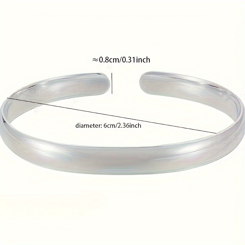 925 Sterling Silver Bangle Bracelet, Low Allergenic for Daily Wear