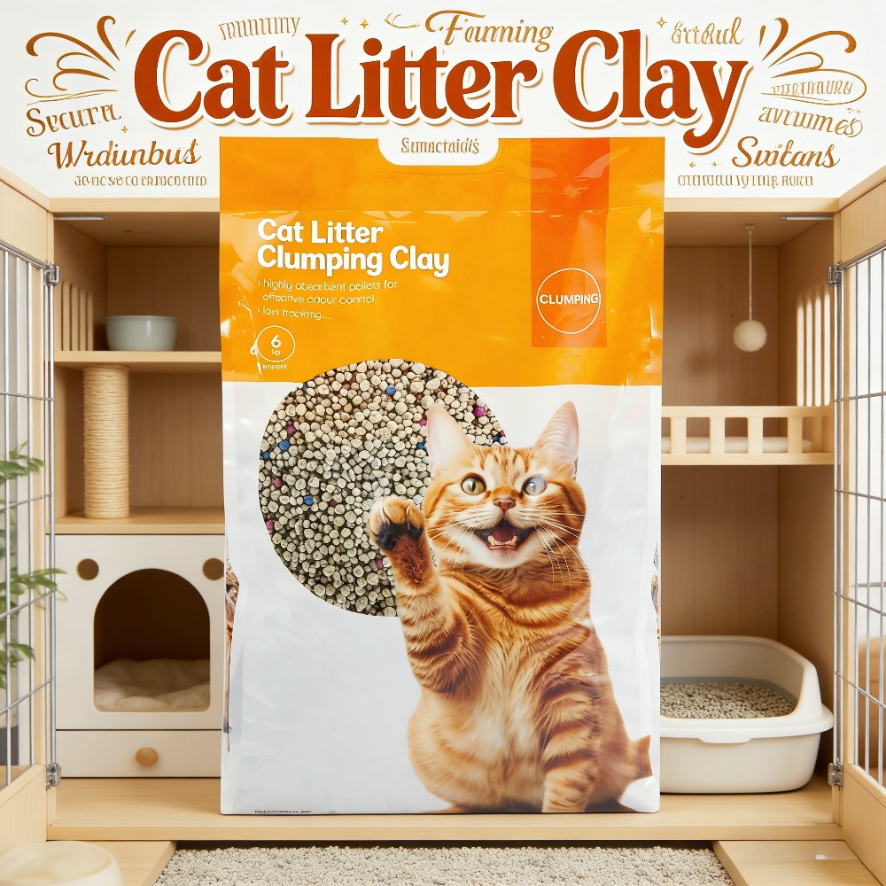 4 Pack ( 6kg) Easy Scoop Clay Cat Litter - Clumping Low Tracking Formula, Odor Eliminator Suitable for Multi-Cat Households, Long-Lasting Odour Control & Simple Daily Maintenance, Suitable for Litter Boxes