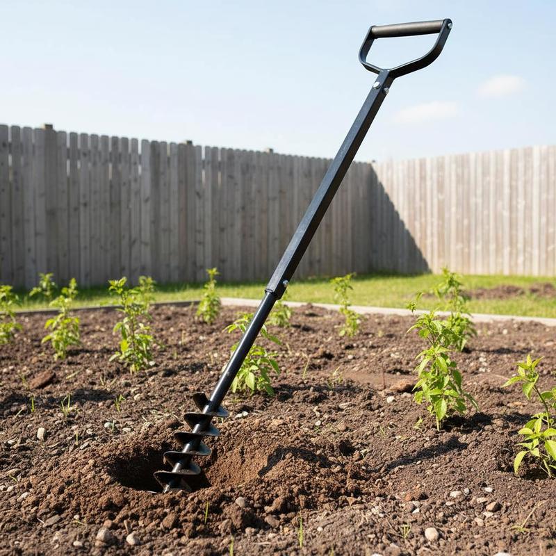 Image of Earth Auger With Handle 80 Mm Extension Pipe