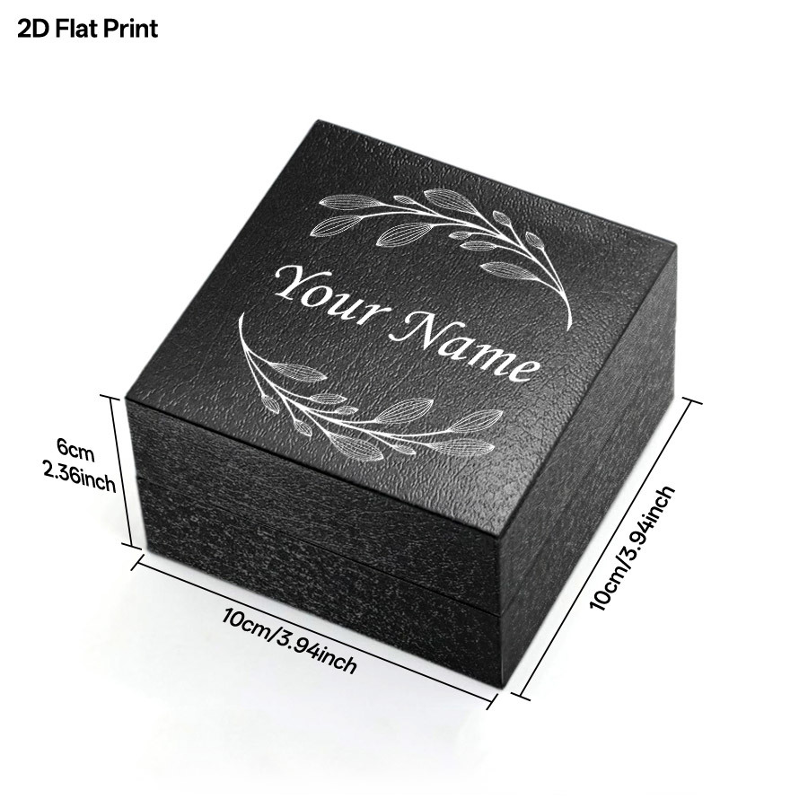 TEMU Boîte cadeau pour montre personnalisée avec signature, support de montre, étui de montre pour homme, matériau durable, pour 1 montre, haut de