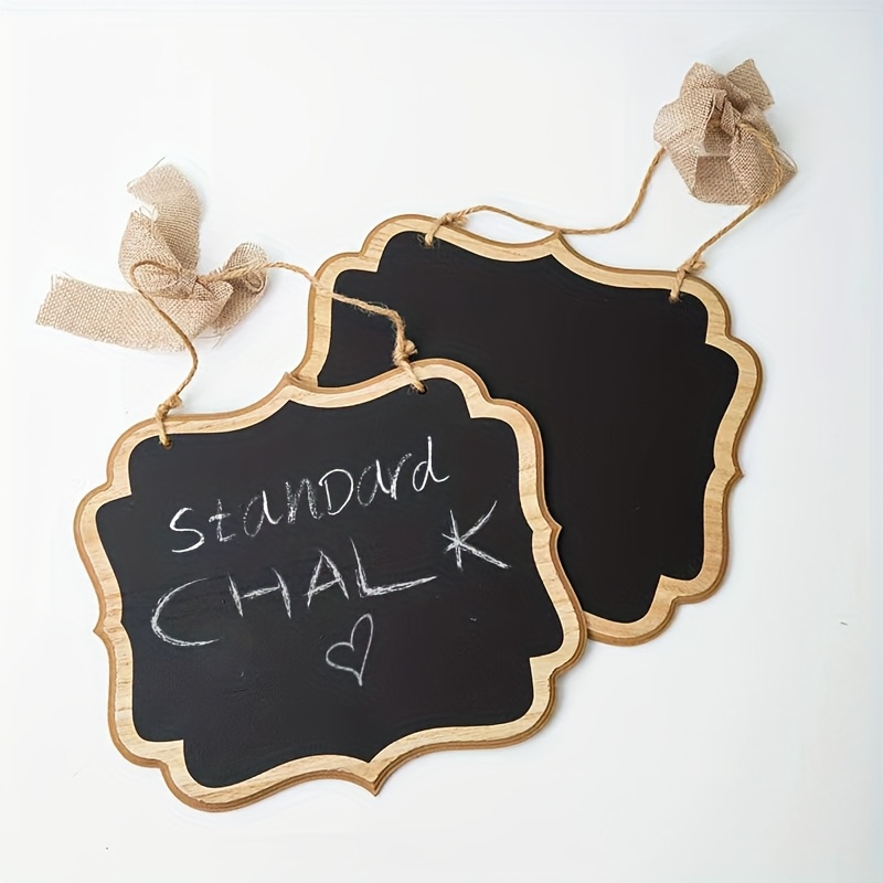 TEMU Single-sided Chalkboard Sign, Size 25.4cm .62cm - Vintage Erasable Message Board, Equipped With A Bow Tie Hanging Strap, Suitable For Wedding,