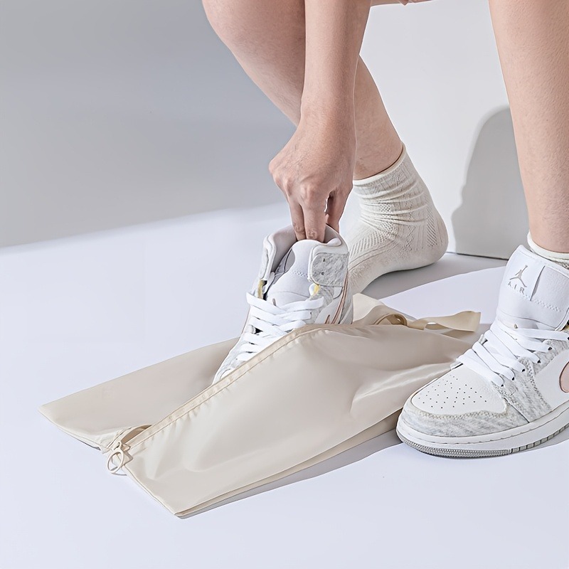 2pcs Portable Travel Shoe Storage Bags with Zipper and Handle