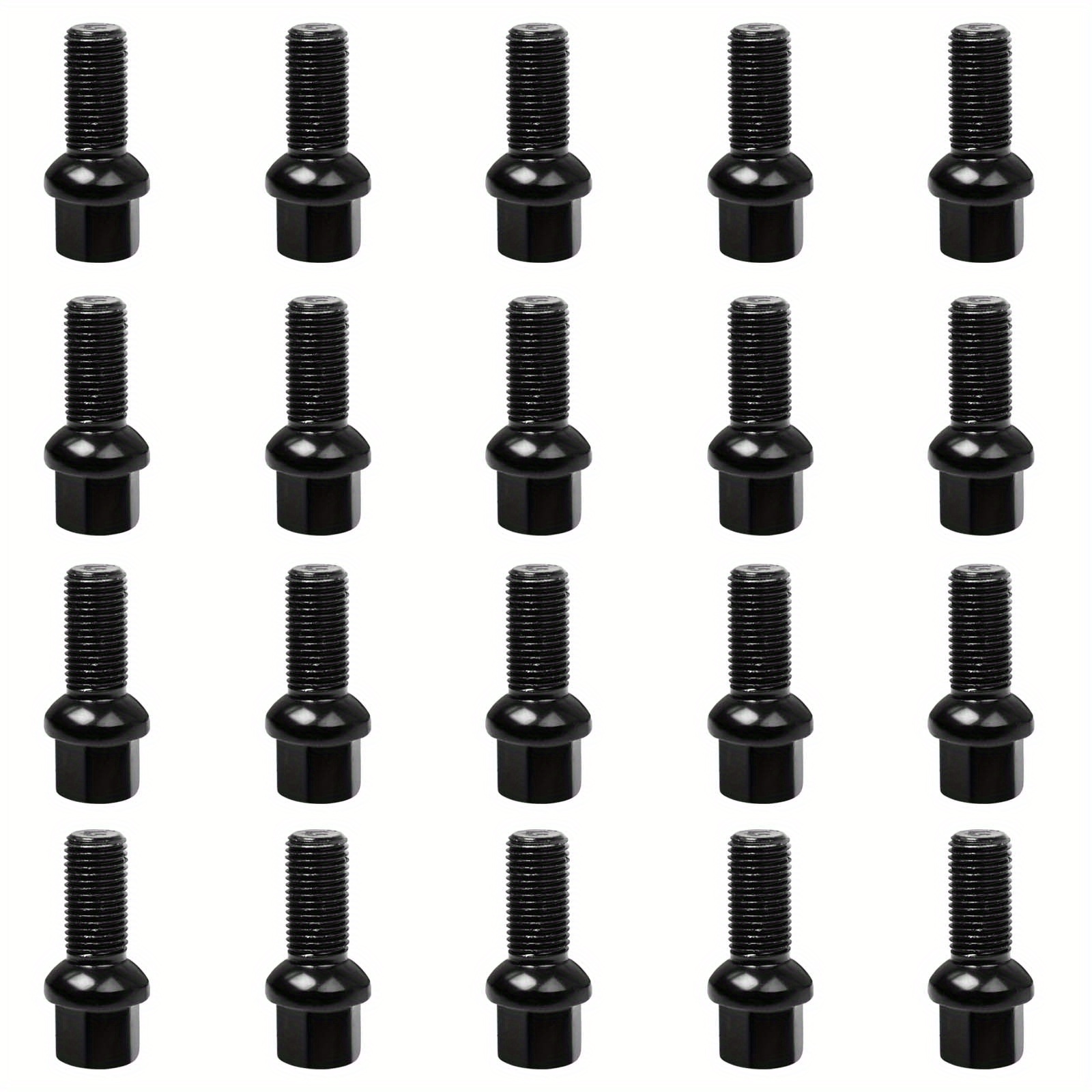 Set Of 20 M14x1.5 Wheel Lug Bolts Featuring A 28mm Thread And A 17mm Hex