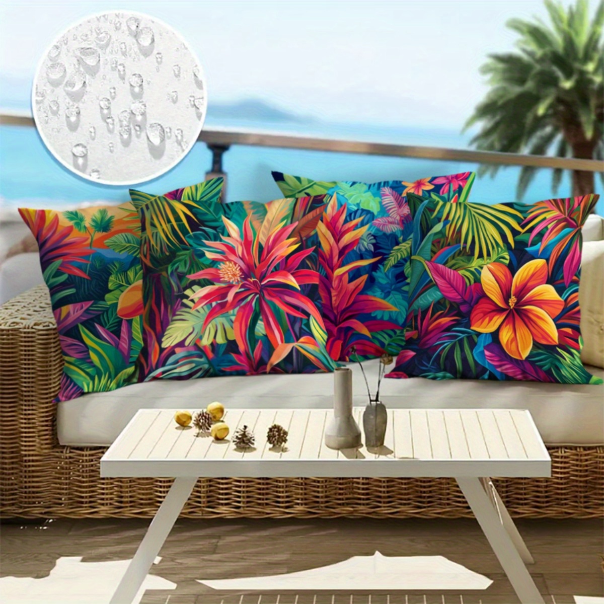 Floral Outdoor Pillows CLEARANCE) Waverly Imperial Dress Ivory