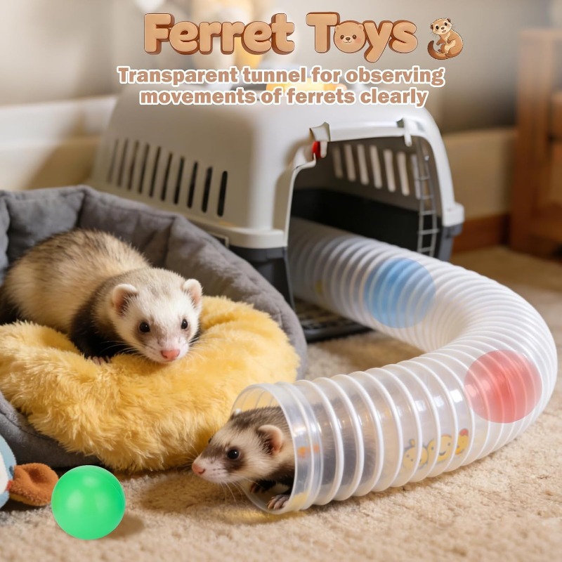 Stretchable Hamster Play Tunnel with Toy Balls