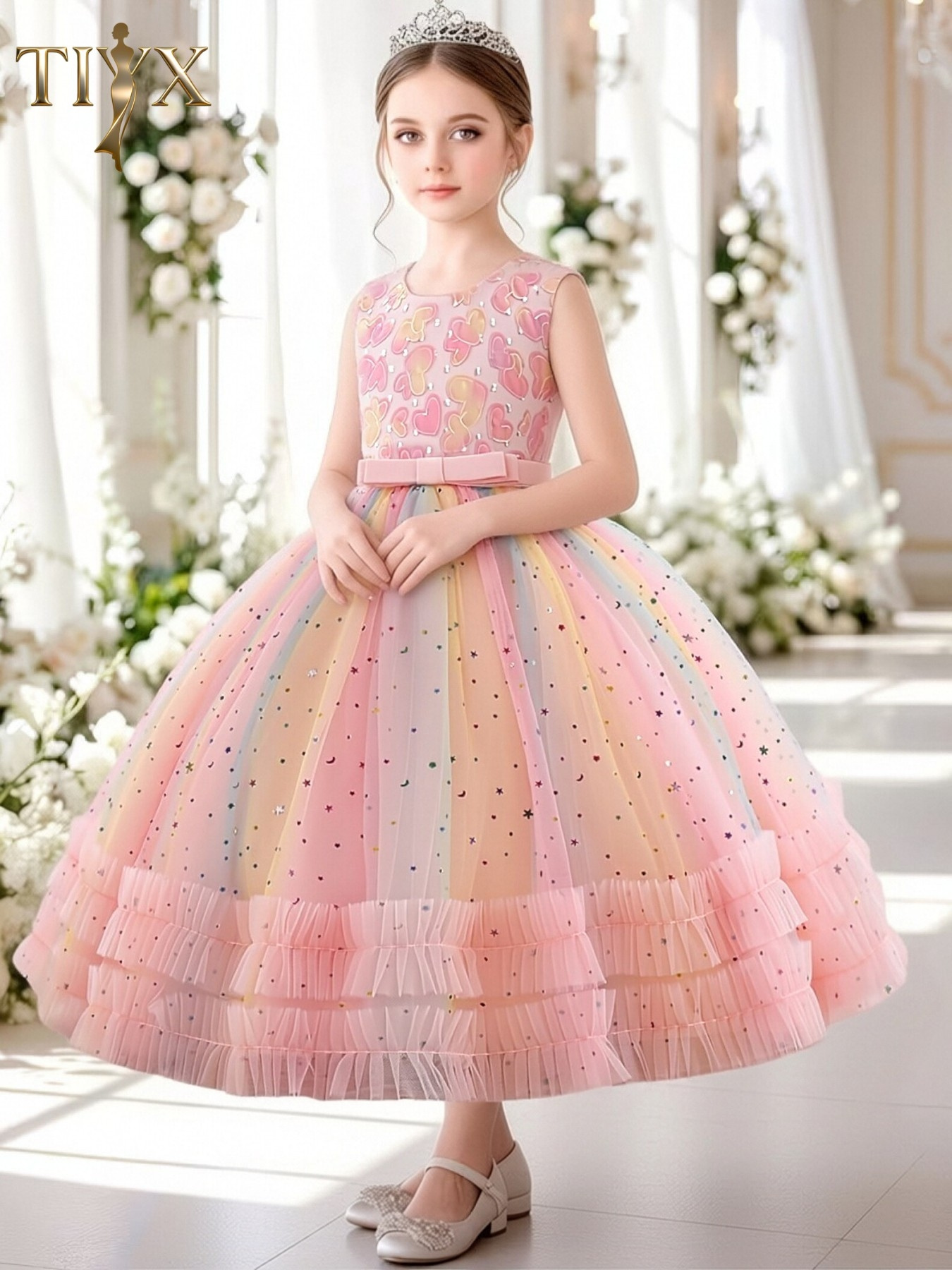 kids rainbow dress sold on Temu United States