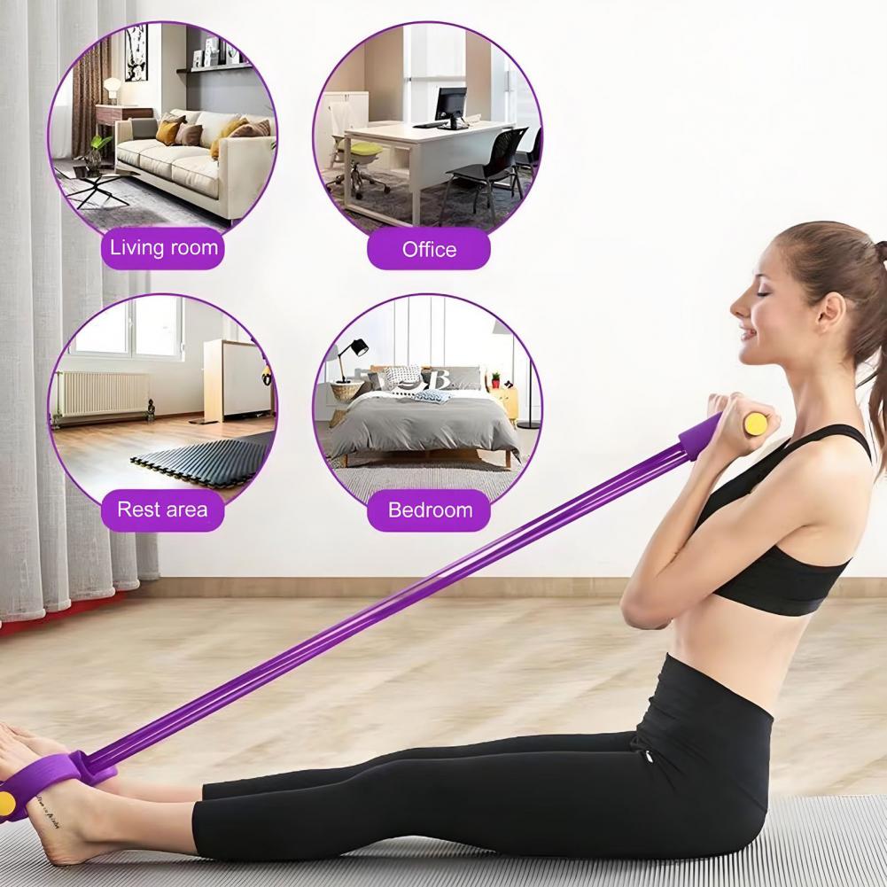 bands with handles for multifunctional yoga sit ups suitable for   men and women this   pedal   trainer features six strands of thickened rope designed for effective abdominal workouts Product details 8