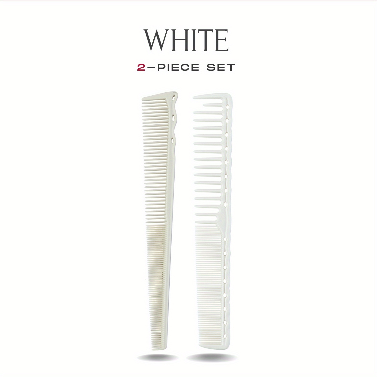 TEMU Tapered Gradient Hairdressing Comb 2pcs Set, Barber Comb, Stylist Haircutting Comb, Professional Hairdressing Brush, Salon Styling Tool