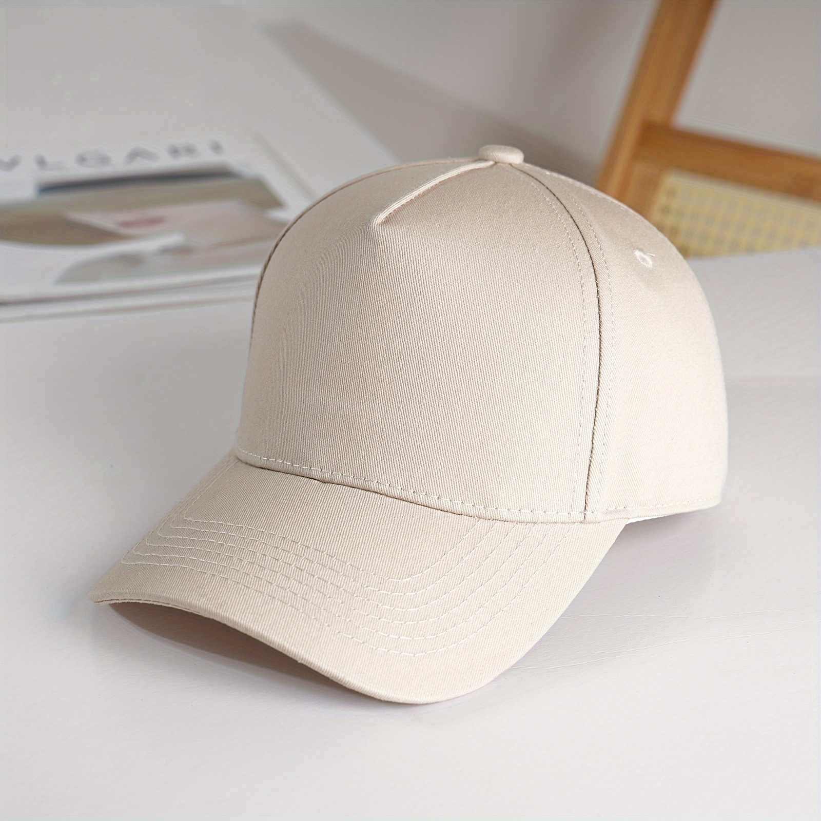 1pc/5pcs fashionable solid color light baseball cap men's simple street personality hard top baseball cap