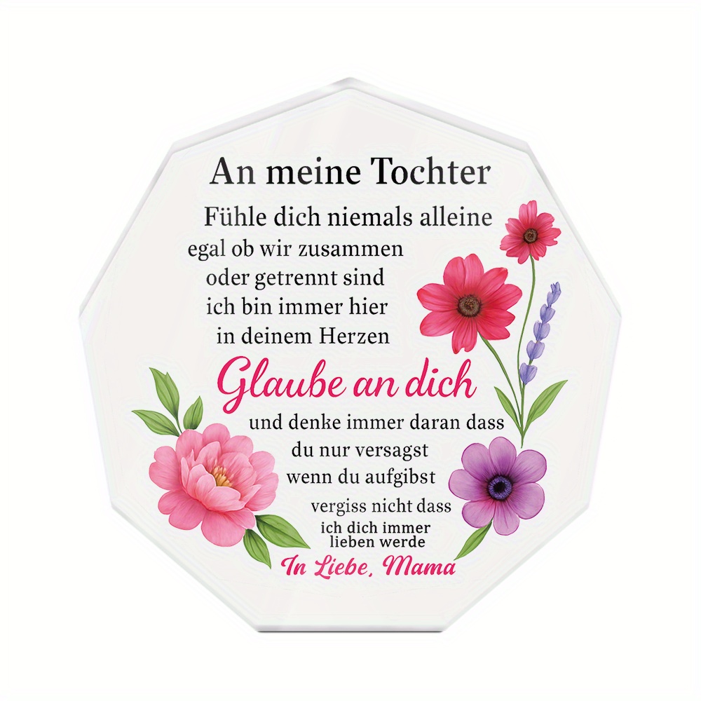 TEMU 2D Flat - [2D Flat] 1 Stück 2D Flat Putuo Deko in deutscher Form, aus Acryl, für Tischdekoration, ein Geschenk für meine Tochter, geeignet für