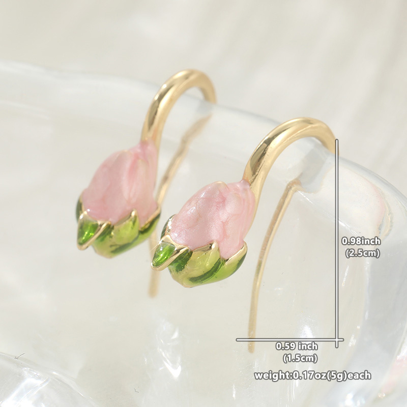 Beautiful Vintage Tulip-Shaped Earrings for Women