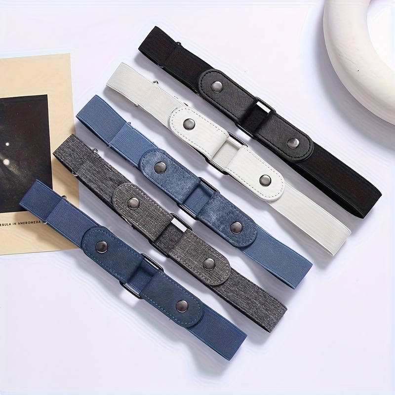 TEMU Five-pack Large Size Regular Size Adjustable Invisible Waistband- No Elastic Waist Seal, Suitable For Pants, Trousers, Dresses. Made Of Pu+iron