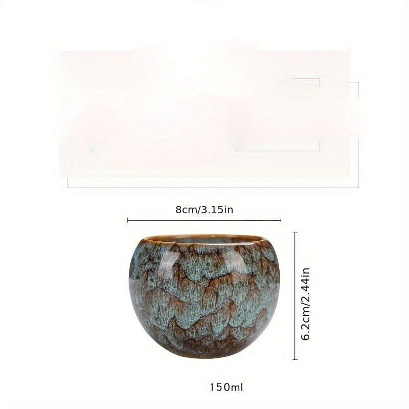 a set of mountain ceramic tea cups traditional chinese kiln high end fu tea set single large sample tea cup details 5