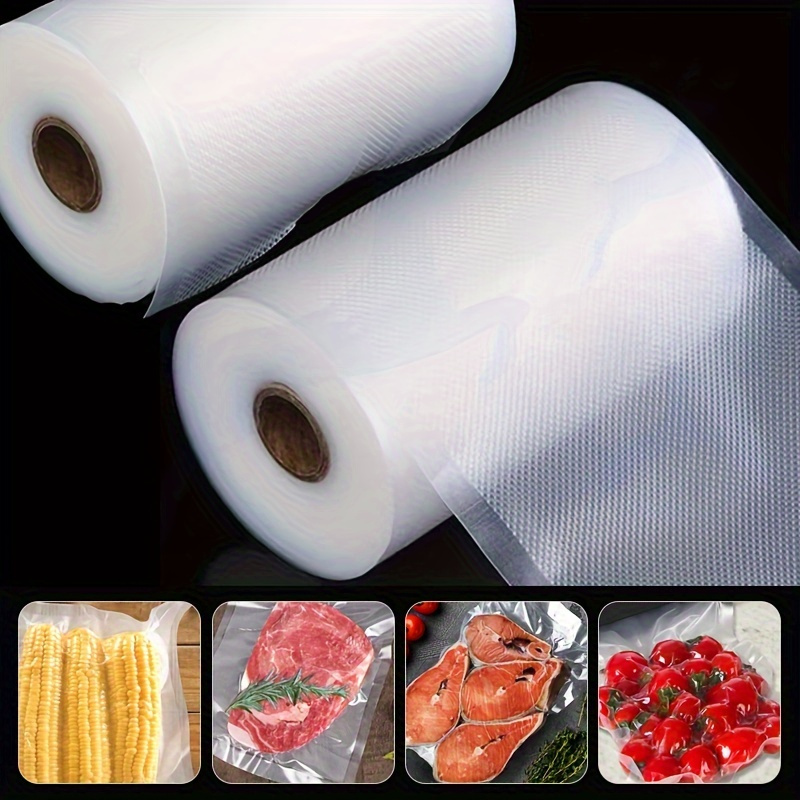 embalagem de sacos selados a vácuo de 12/15/20/25cm, comprimento de 118 polegadas, disponível em 4 tamanhos, durável e resistente a  , adequado para armazenamento de alimentos e cozinha a baixa  . sacos selados a vácuo     os alimentos frescos e são essenciais para cozinhas domésticas