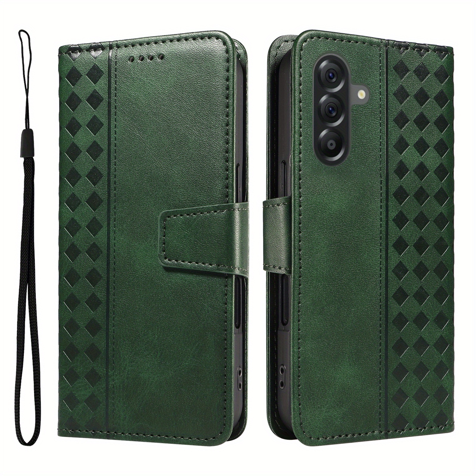 TEMU Square-patterned Phone Case Features A And High Quality, Tailored For Stylish Business Professionals. And Versatile Ultra-thin Flip Cover That