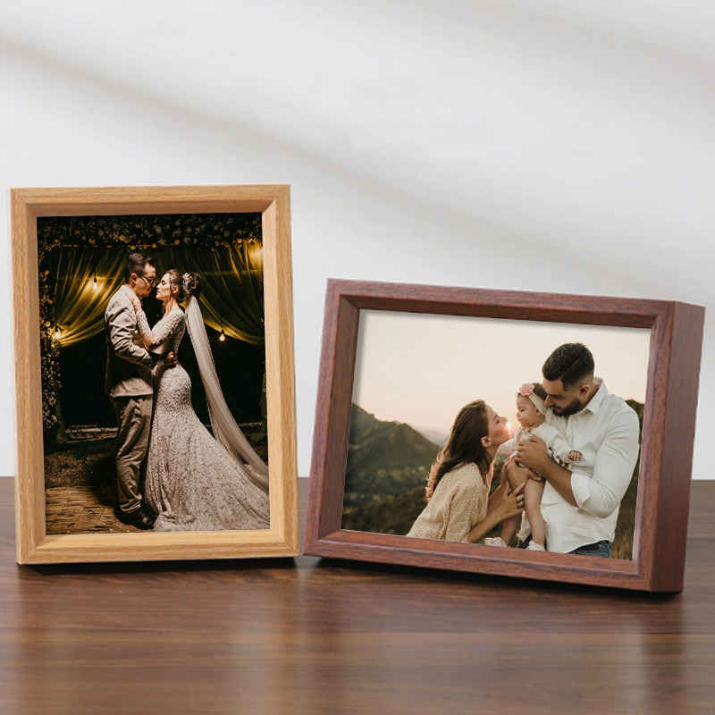 2/ 5/ 10pcs Modern Wood Photo Frame - 4x6/ 5x7/ 6x8/ A4/ 4x4/ 6x6/ 8x8in, Vertical Rectangular Design for Tabletop & Wall Mounting, Suitable for Wall, Window and Door Decoration, Photos, Paintings, Posters and Postcards. The Best Choice for Christmas