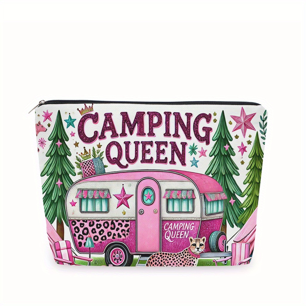 Image of Of A Makeup Bag Featuring A Theme Art Design, A Lightweight Travel For Cosmetics Pouch With A Zipper, Designed For Storing For Cosmetics, Stationery, And Travel Essentials
