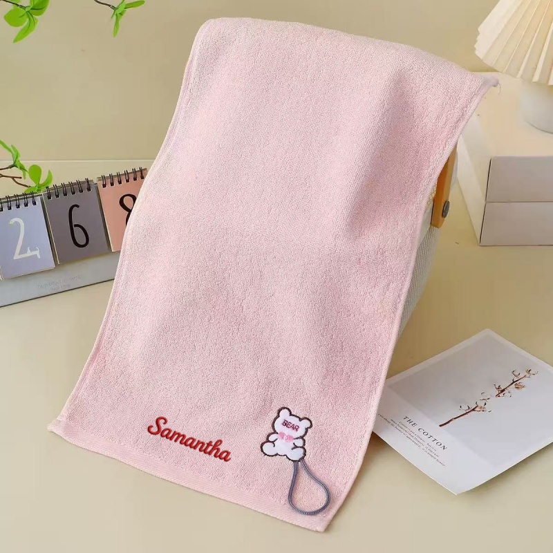 TEMU Toalla de personalizable con bordado, de secado rápido no suelta pelusa, para hombres, mujeres y , uso doméstico para adultos, de material