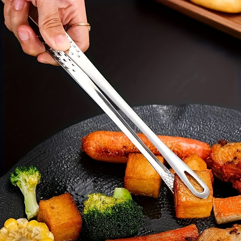 2pcs stainless steel serving tongs rust resistant scratch resistant ideal for bbq salad dessert and buffet use   christmas valentines day thanksgiving and more elegant and durable Product details 0