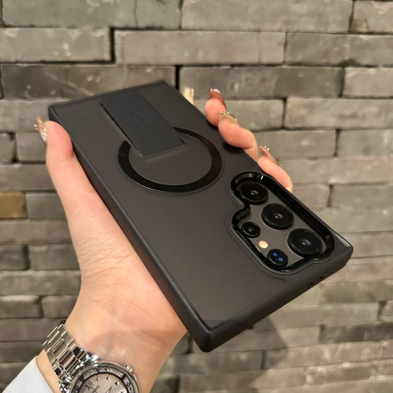 TEMU Phone Case - Premium Matte Magnetic Wireless Charging Case For S23, S24 Ultra, S25u, And S24 Plus, Featuring A Shockproof Soft Bumper And Metal