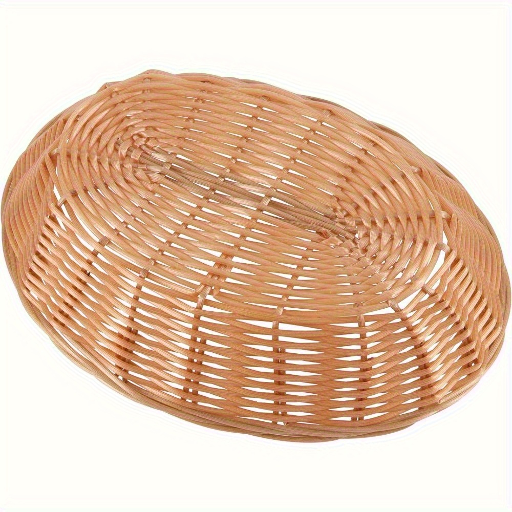 4pcs oval baskets, medium kitchen gift baskets, Christmas gifts, ornaments display, storage of bread, fruits, vegetables, baskets., Shelf Baskets