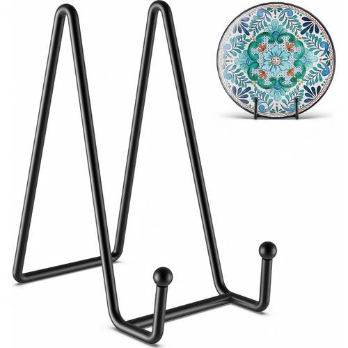 3pcs elegant metal plate brackets for decorative plates books photos large oversized board holder for desktop art suitable for kitchen office banquet plaques photo frame bracket room decor