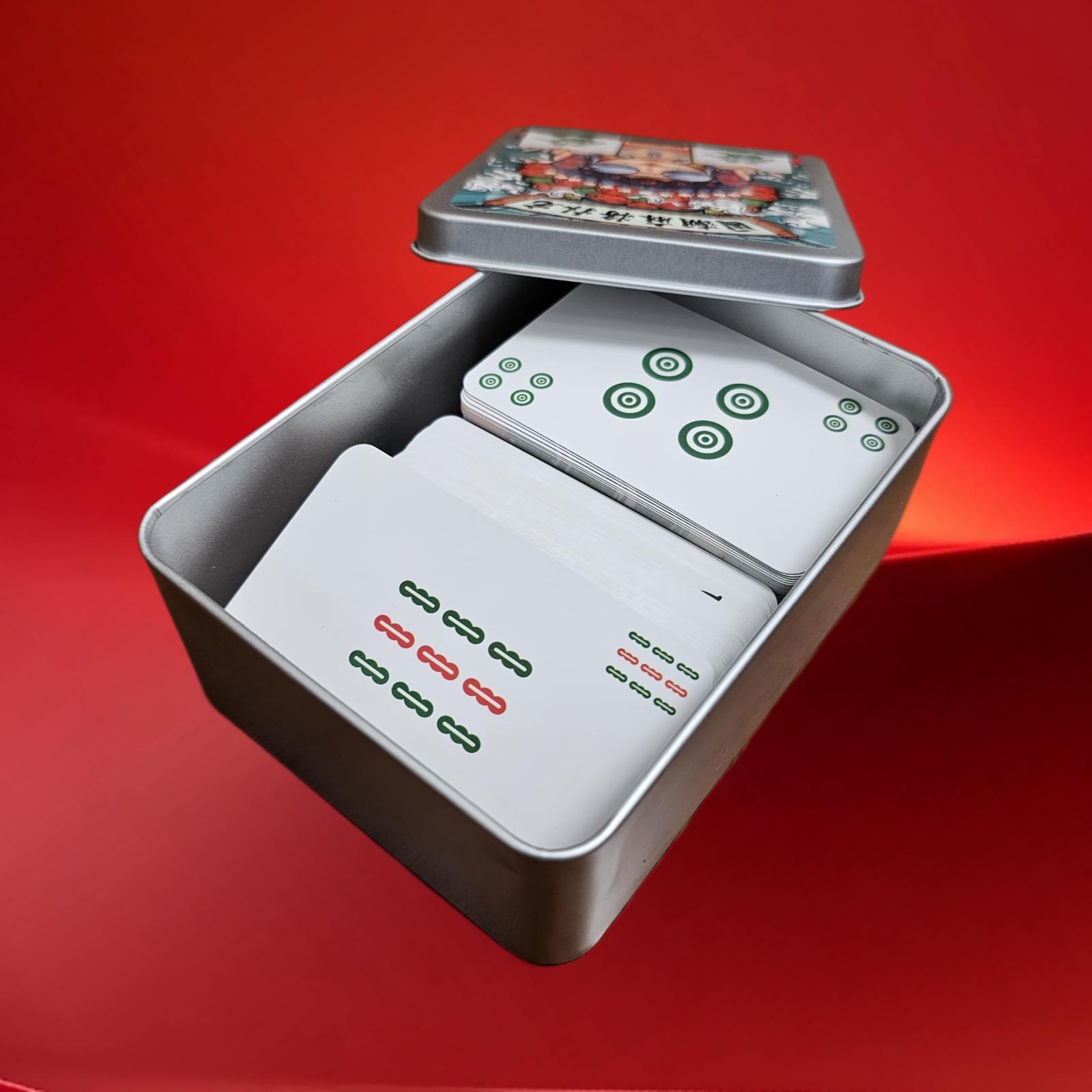TEMU Jeu de Mahjong Chinois, 144 Tuiles Professionnelles - Un Incontournable pour les Jeux pour Adultes et les Réunions Sociales, un Ensemble Complet