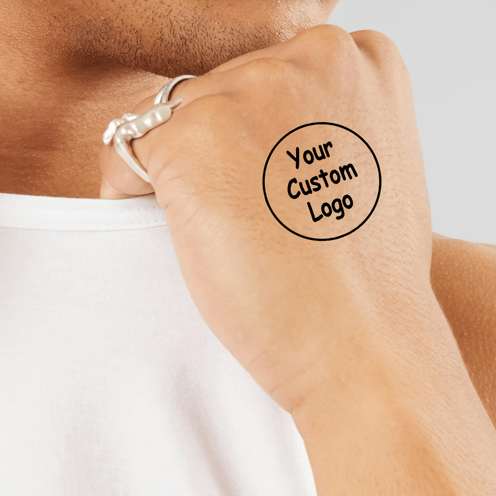 TEMU 16pcs Custom Temporary Tattoos- Viral Tiktok Trending Now! Personalized Photo/logo Designs| Team Spirit Body Art, Branded Merch Giveaways,