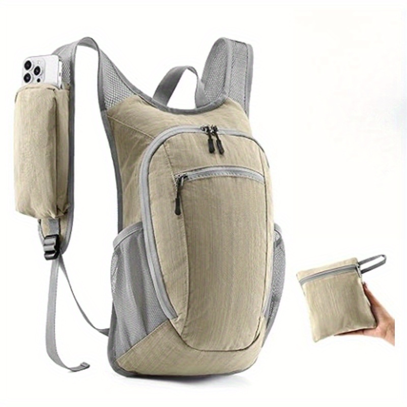 TEMU Outdoor Light Leisure Mountaineering Bag Folding Hiking Leisure Bag Large Capacity Camping Backpack Mountaineering Bag, Light Backpack